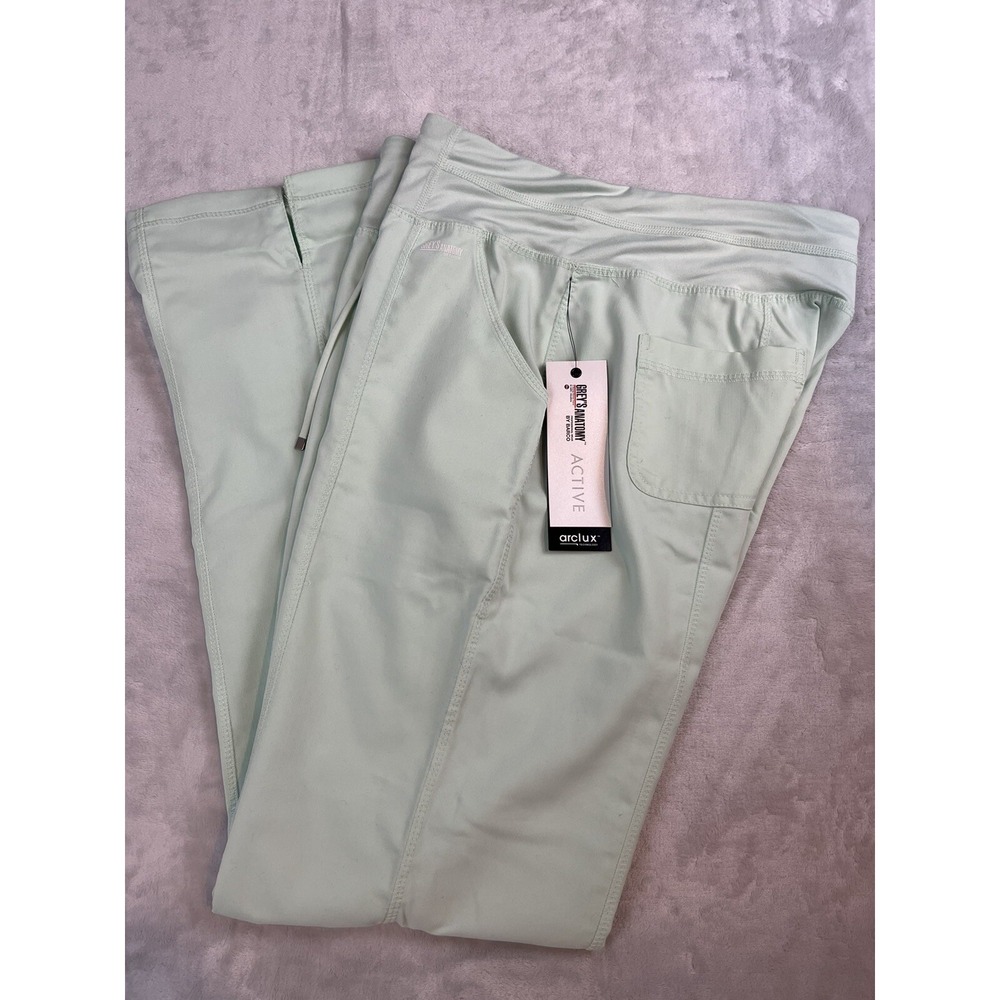 Grey's Anatomy Scrub Pant Women Medium Tall Green Arclux Medical Uniform NEW
